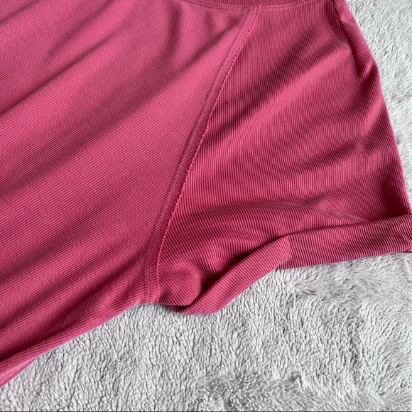 Anthropologie Saturday Sunday Waisted Cupro Ribbed Side Tie Dress Rose Pink Sz S - Picture 8 of 15